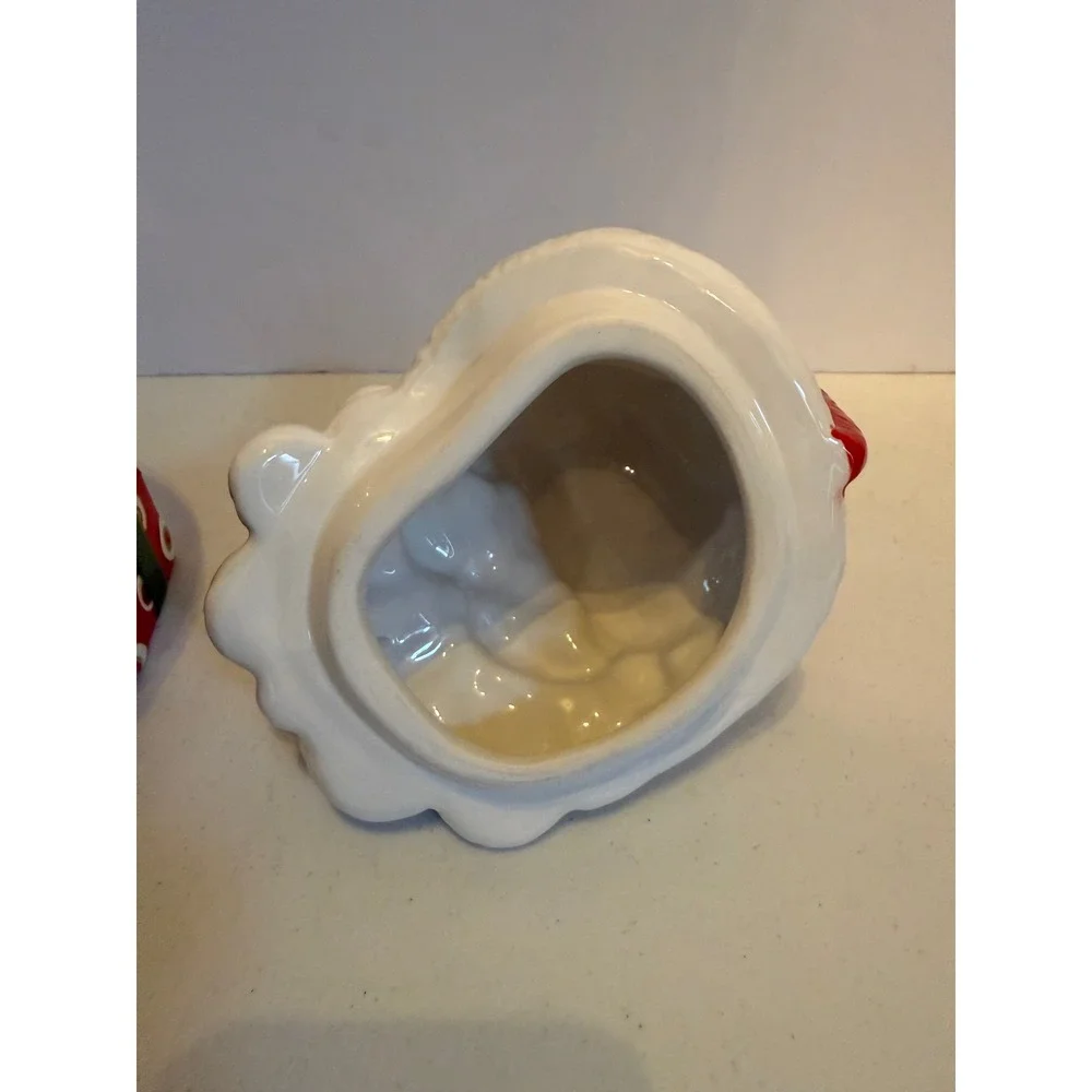 Fitz and Floyd Holiday Cheer Santa Claus Cookie Jar Ceramic Christmas